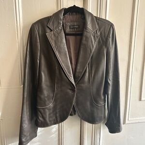 Vintage Context Chocolate brown leather jacket